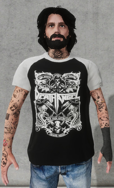 Skater XL: Death Angel band merch v 1.0 Gear, Real Brand, Short Sleeve  T-Shirt, Hooded Sweatshirt Mod für Skater XL