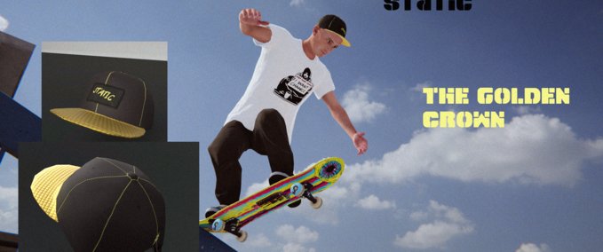 Gear Static Golden Crown Snapback Skater XL mod