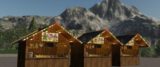 Gebäude Christmas Market Ginger Bread Landwirtschafts Simulator mod