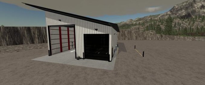 Gebäude Medium Pull Through Workshop With Lift Pack Landwirtschafts Simulator mod