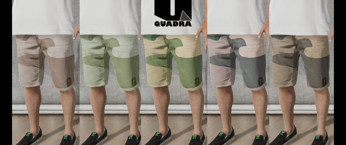 Gear Shorts - Denim Camo - Quadra Skateboards Skater XL mod
