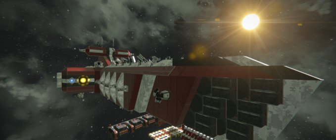 Blueprint ATLAS Vengeance-Class Heavy Battleship Space Engineers mod