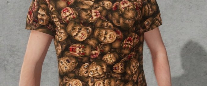 DoomGuy Faces - All Over Shirt Mod Image