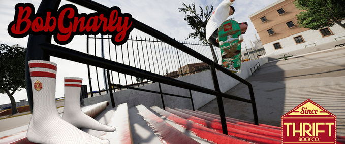 Other Thrift CONSOLE - BobGnarly Sock - MediumLight Skin Skater XL mod