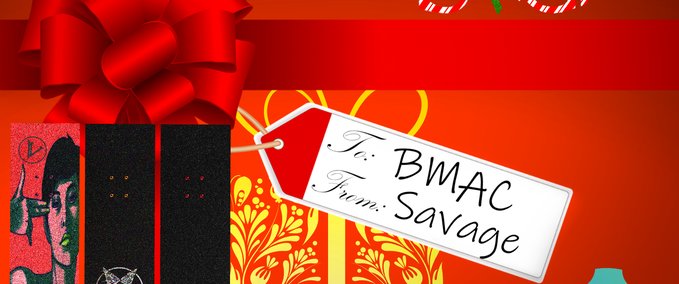 Fakeskate Brand Savage Griptape (Pro Gifts - BMAC) Skater XL mod
