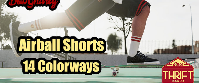 Gear Thrift CONSOLE - Airball Basketball shorts Skater XL mod