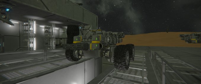 Blueprint Sand skimer wheeled variation Space Engineers mod