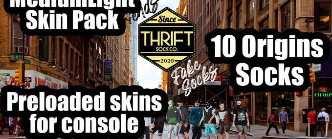 Gear Thrift CONSOLE - Origin Socks - MediumLight Skin Skater XL mod