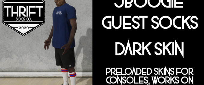 Fakeskate Brand Thrift CONSOLE - JBoogie Socks - Dark Skin Pack Skater XL mod