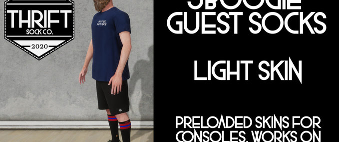 Gear Thrift CONSOLE - JBoogie Socks - Light Skin Pack Skater XL mod