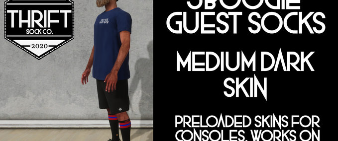 Gear Thrift CONSOLE - JBoogie Socks - Medium Dark Skin Skater XL mod