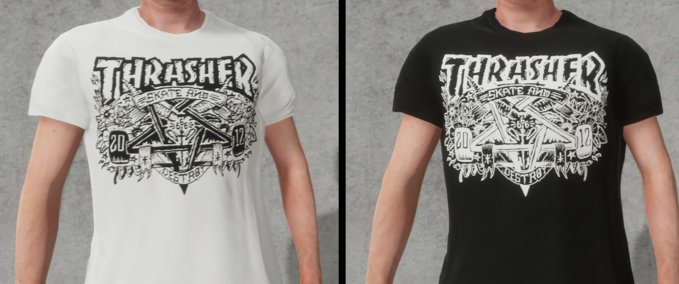 Real Brand Thrasher: Skate and Destroy 2012 Shirts Skater XL mod