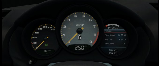 GT GTR4_Porsche Cayman GT4 CS MR Dashpanel mod