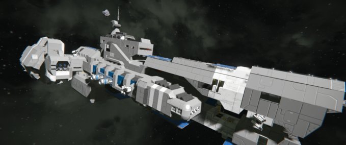 Blueprint U.N.S.C Seawolf Survival Frigate Space Engineers mod