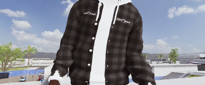 Gear Black Flannel w/ white hoodie Skater XL mod