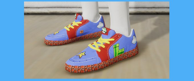 Fakeskate Brand Super Mario Bros. "World 1" Concept Shoe Skater XL mod