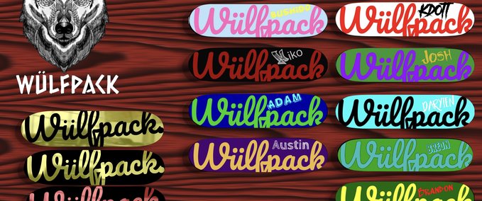 Other Wülfpack Script Series (Foil+Non-Foil Decks) Skater XL mod