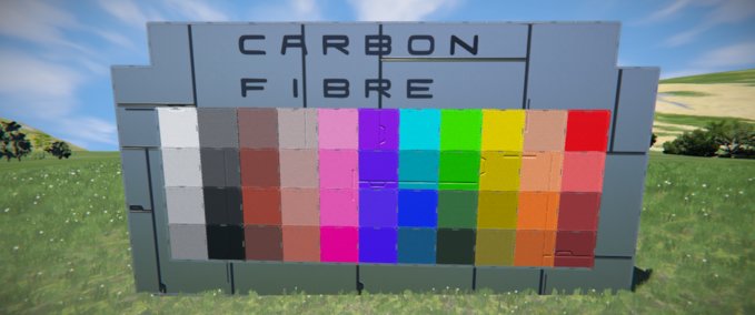Blueprint Color pallet Carbon fibre Space Engineers mod