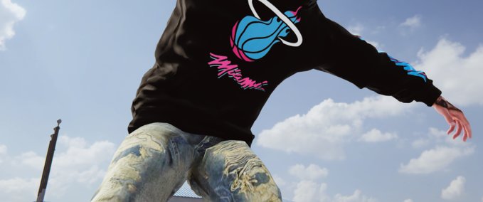 Gear Miami Heat Vice City Hoodie Skater XL mod