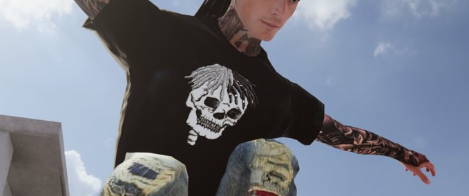 Gear X Style Skull T Shirt Skater XL mod