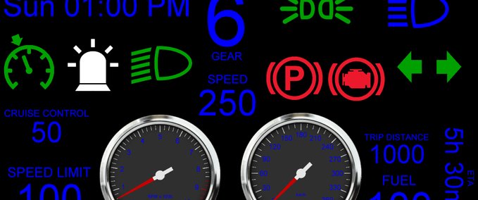 Other Truck sim Dashpanel mod