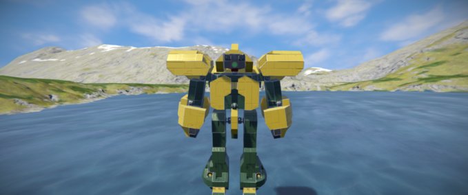 Blueprint Ashimar (transforming zaku) mech Space Engineers mod