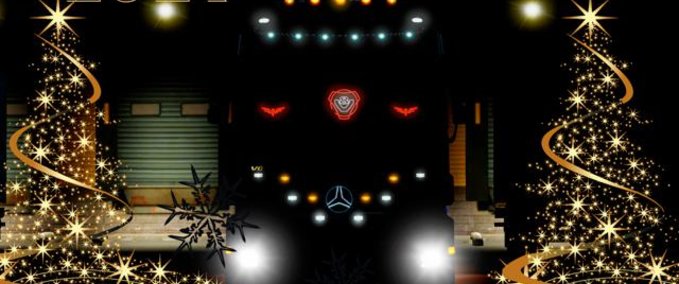 Trucks MERCEDES-BENZ ACTROS HAPPY NEW YEAR 2021 [1.39.X] Eurotruck Simulator mod