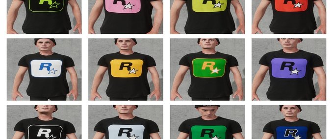 Gear Rockstar Games Shirt Pack Skater XL mod