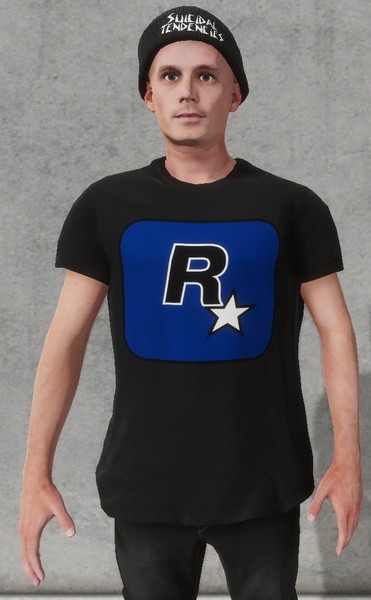 rockstar games logo t shirt