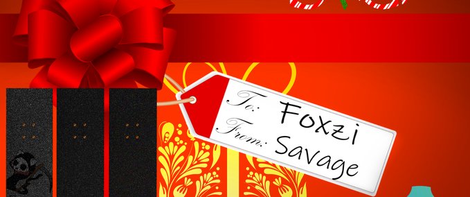 Fakeskate Brand Savage Griptape (Guest Gift - Foxzi) Skater XL mod