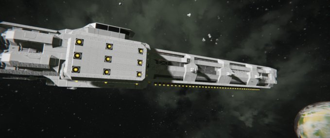 Blueprint CargoShip Military Delivery Ship Space Engineers mod