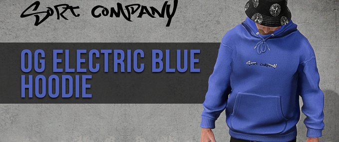Other Sort company OG ELECTRIC BLUE HOODIE (Official!) Skater XL mod