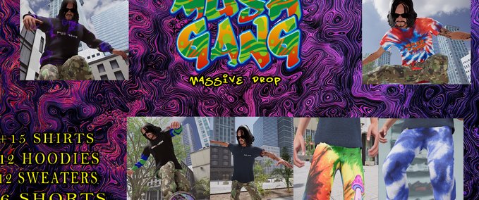 Fakeskate Brand Mush Gang Massive Drop Skater XL mod