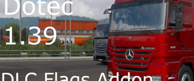 Trucks MERCEDES-BENZ ACTROS MP2 DLC FLAGS ADDON Eurotruck Simulator mod