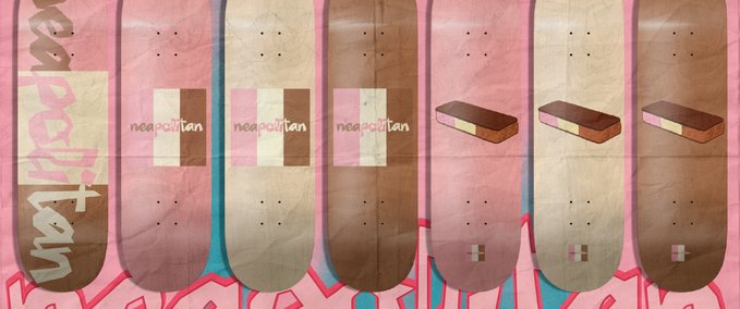 Fakeskate Brand Neapolitan Skateboards | Drop 1 Skater XL mod