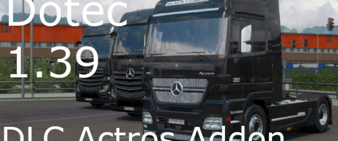Trucks DLC ACTROS ADDON FOR MERCEDES-BENZ ACTROS MP2 BLACK EDITION  Eurotruck Simulator mod
