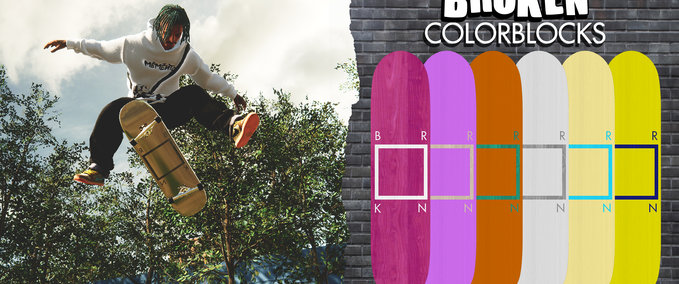 Gear BROKENBOYSDIST. COLOR BLOCKS SERIES! Skater XL mod