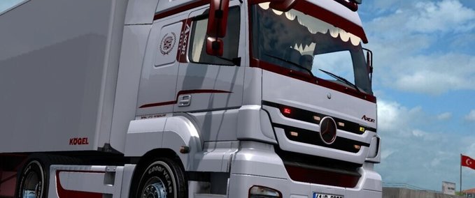 Trucks Mercedes Benz Axor Custom + Anhänger 1.39.x Eurotruck Simulator mod
