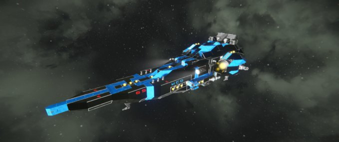 Blueprint WCO L-S 65 Blazing Star Assault Gunboat Space Engineers mod