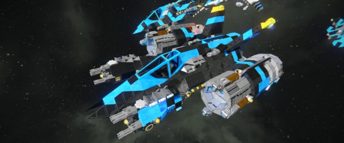Blueprint WCO SA-45 Cyber Raptor Fighter Phase 1 Space Engineers mod