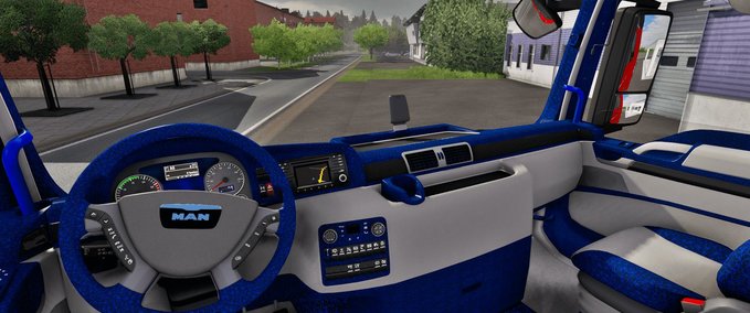 Trucks MAN TGX Euro 6 Blau - Graues Custom Interieur [1.39.x] Eurotruck Simulator mod