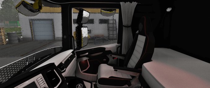 Trucks Scania Next Gen Schwarz - Weißes Lux Interieur [1.39.x] Eurotruck Simulator mod