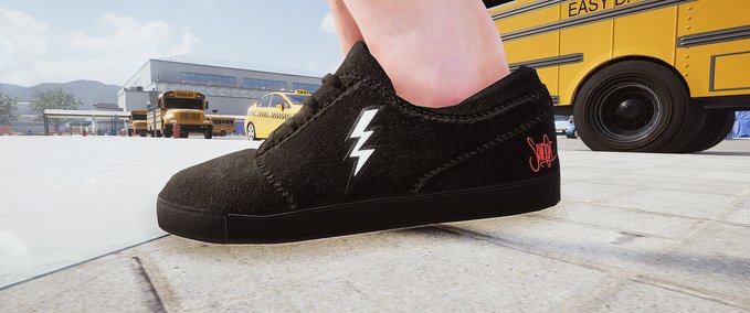 Gear Red Rum Shoes - Skategoat - Black Lightning Skater XL mod