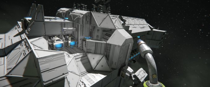 Blueprint The U.N.N. Tiger Shark Rail Assassin Corvette. Space Engineers mod