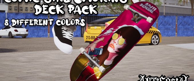 Other Comic Girl Smoking Deck Pack Skater XL mod