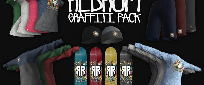 Gear Red Rum Skateboards - Graffiti Pack Skater XL mod
