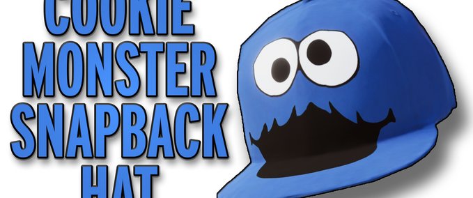 Other Cookie Monster Snapback Hat Skater XL mod