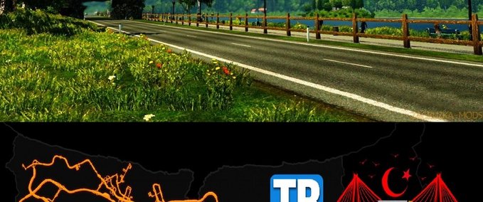 Maps TR MAP V1.1.1 - PROJECT BALKANS V5.0 ROAD CONNECTION 1.39.X Eurotruck Simulator mod