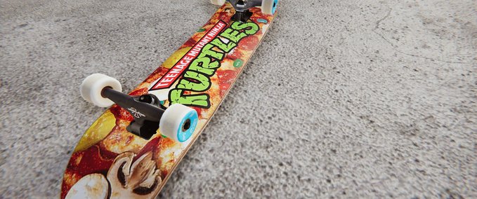 Real Brand Santa Cruz X TMNT Pizza Dude Ever slick-Deck Gloss Skater XL mod