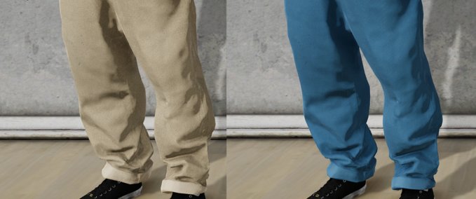 Other Fuforis Tiago Pants  | Beige & Navy Blue Colorway Skater XL mod
